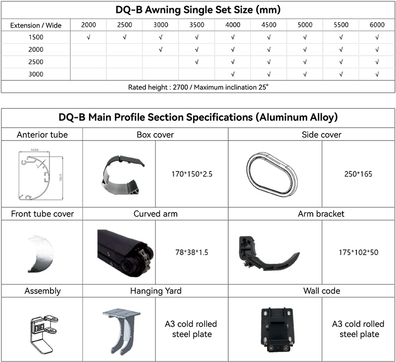 DQ-B Full Cassette Awning