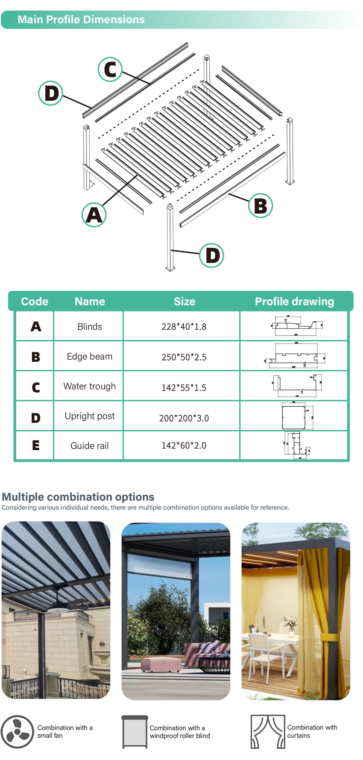 Retractable Louvered Pergola Features